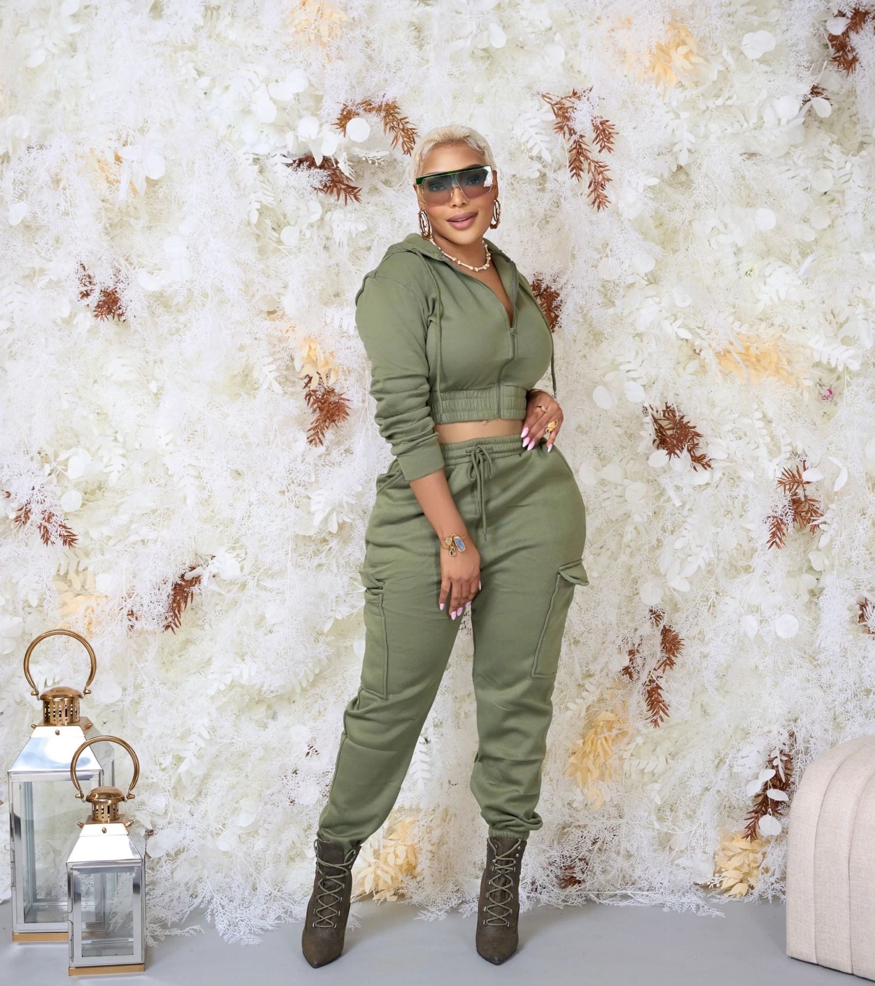 Autumn And Winter Women's Casual Hoodies Pants Two-Piece Set