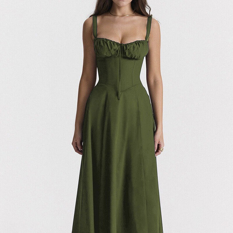 Women French summer elegant Strap Dress 12