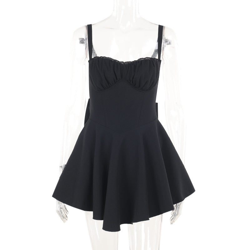 Women Sexy Bow Strap Bodycon Dress 8