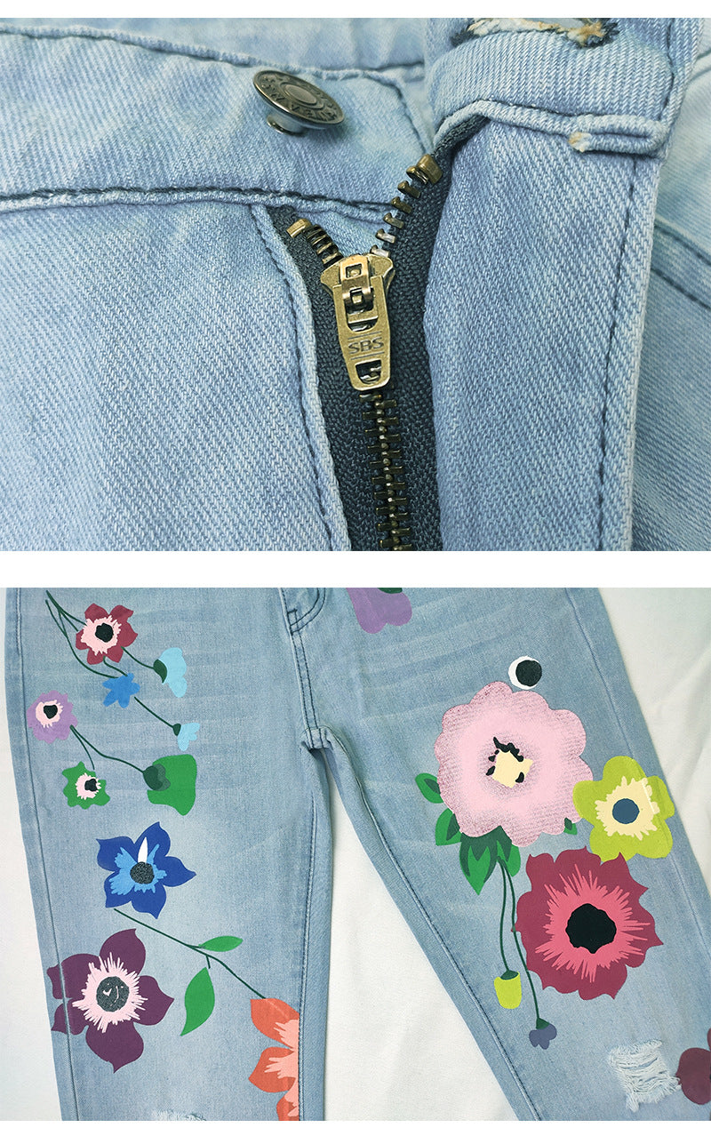 Women printed Denim Pants 22