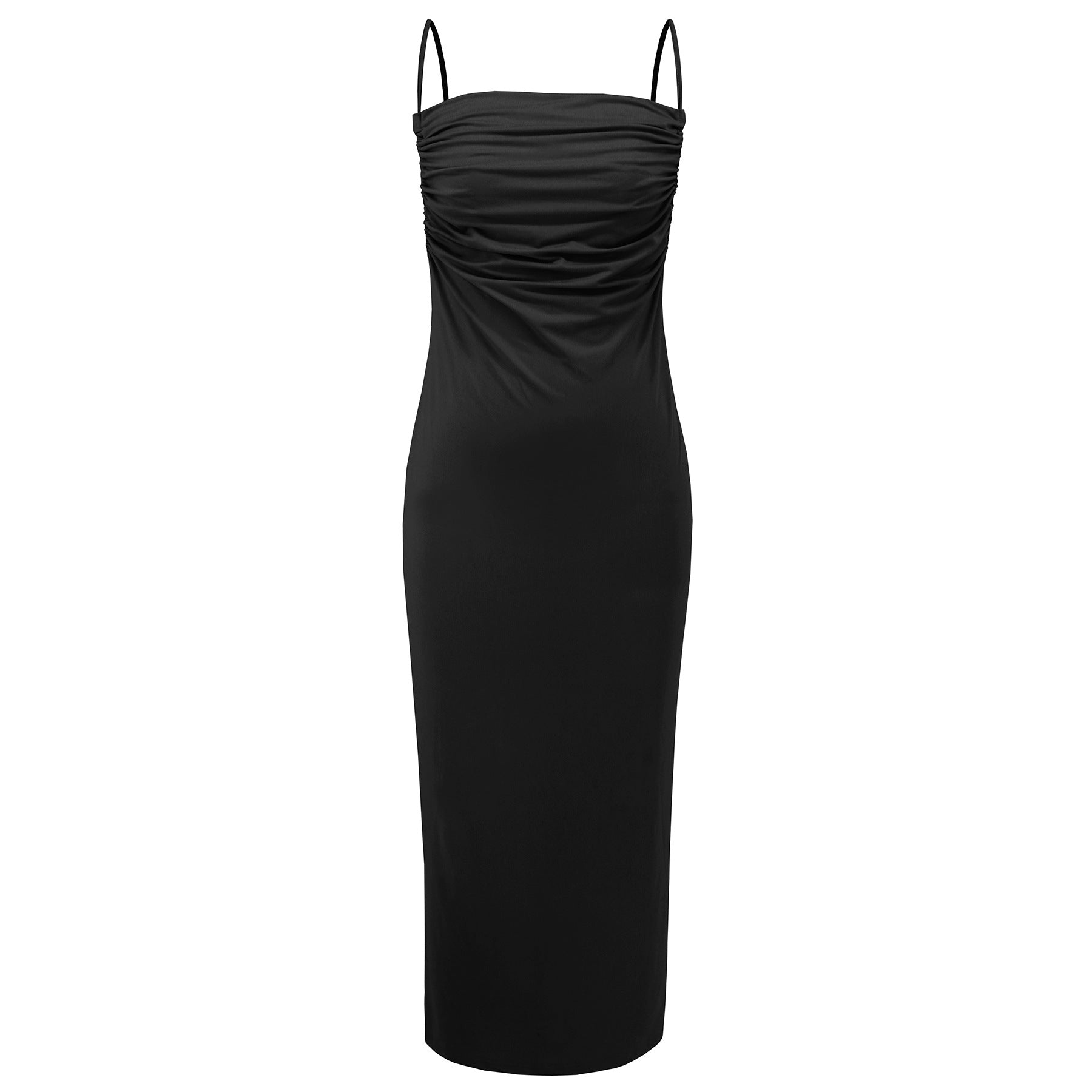 Women Sexy Backless Pleated Strap Dress 18