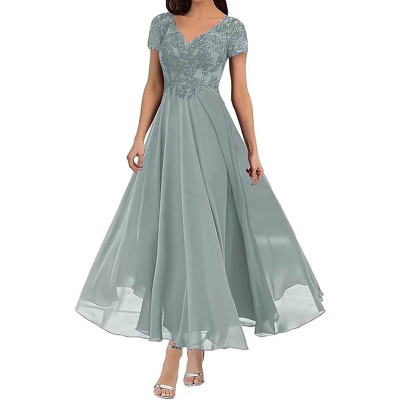 Plus Size Women V-neck Chiffon Formal Party evening dress（Processing time need 3-6 days） 11