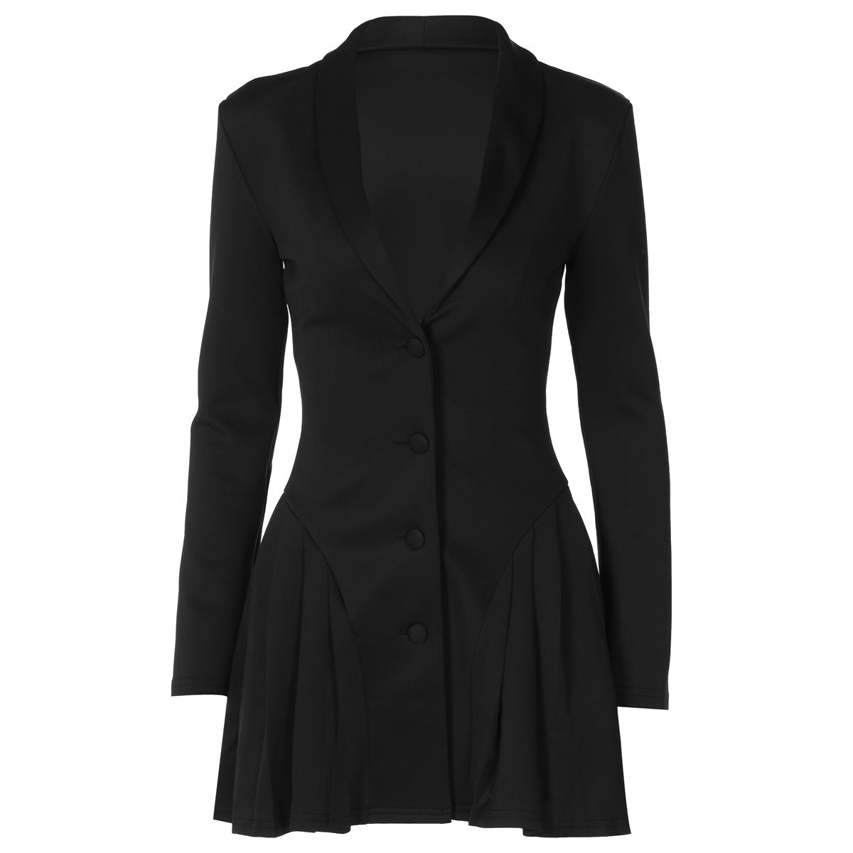 Women Solid Sexy V Neck Turndown Ruffled Dress 11