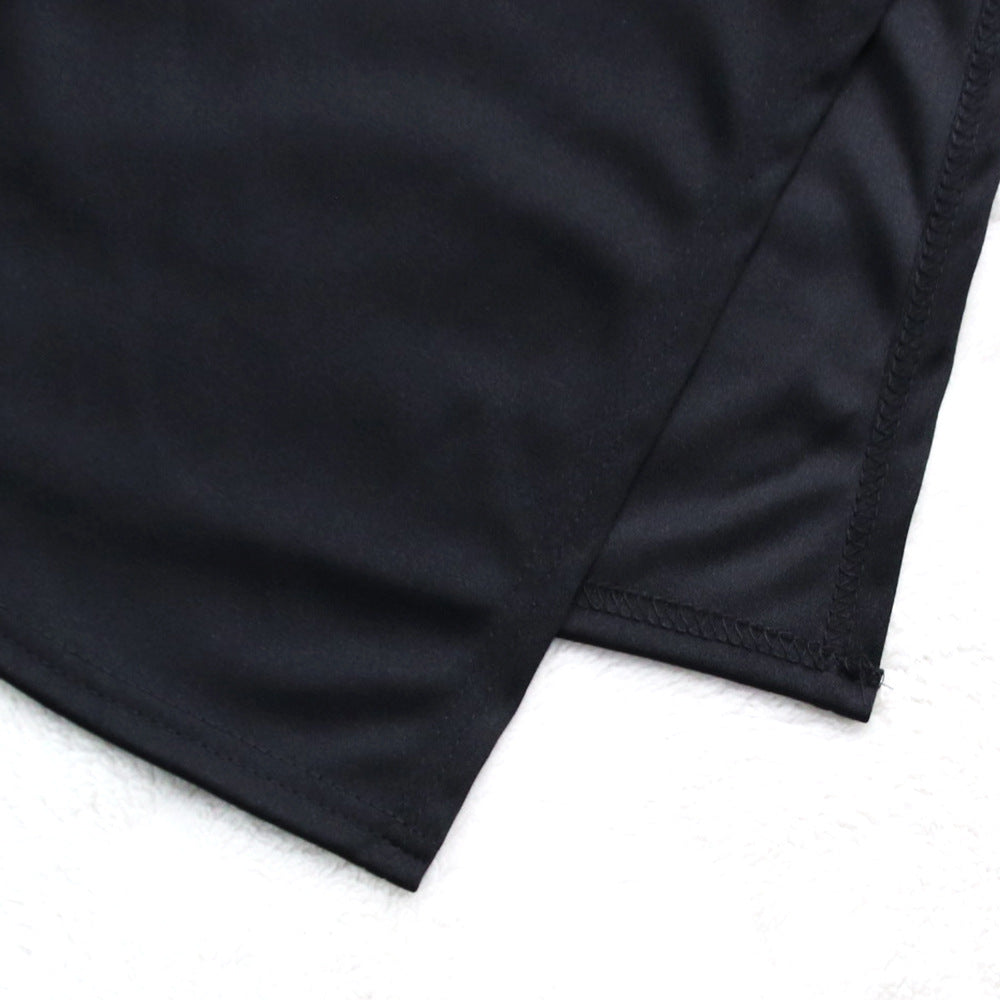 Women Solid Corset Sexy Long Sleeve Slit Party Dress 31