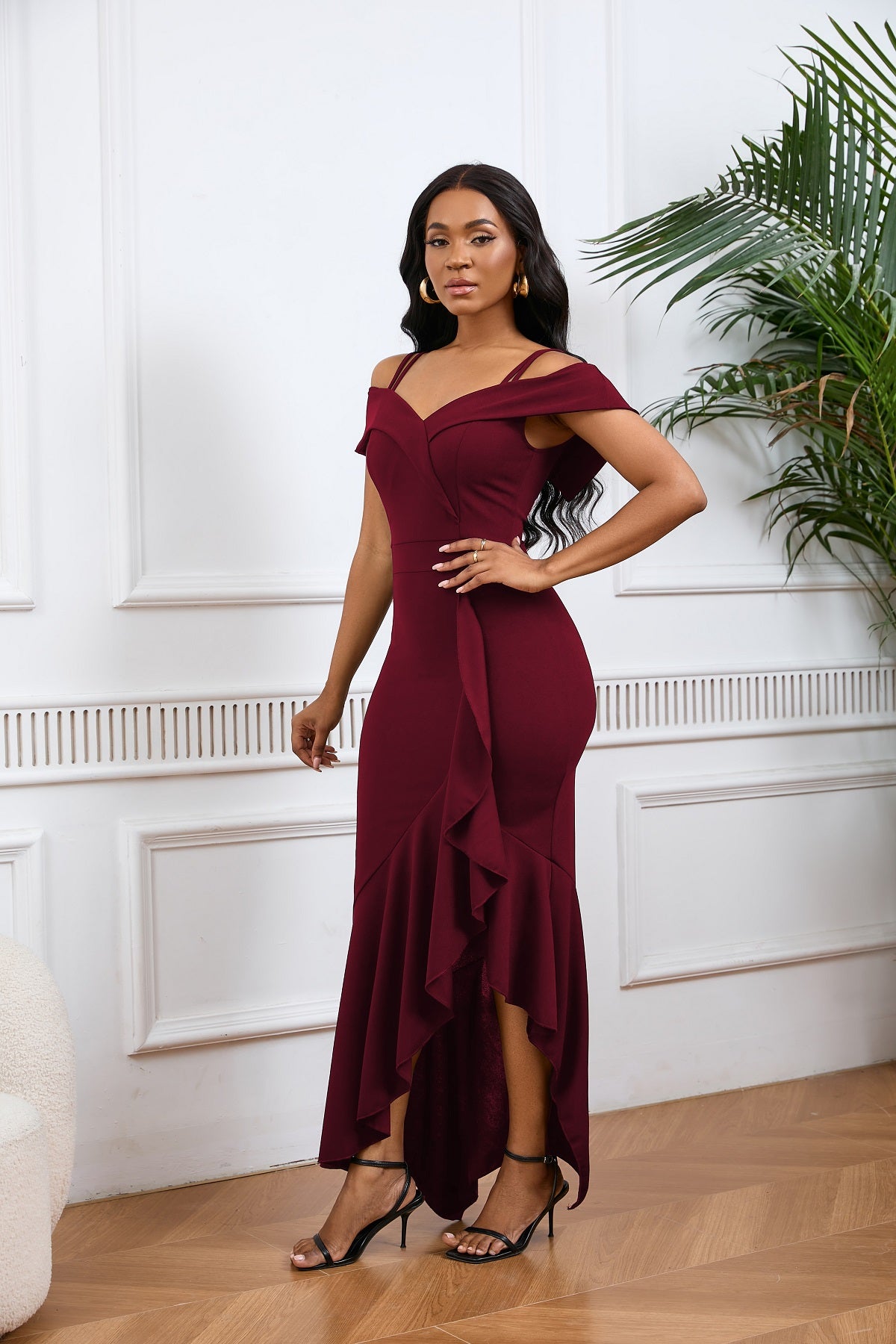 Sexy Fashion Solid Color Strapless Gown 17