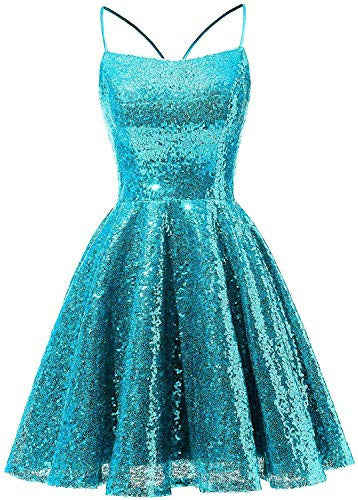 Sequined Evening Dress Strap A-Line Party Dress For Women（Processing time need 3-6 days） 5