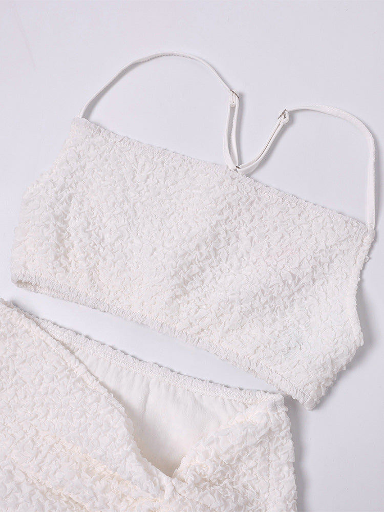 Women Sexy Mesh Patchwork Cutout Top and Skirt Two-Piece Set 8