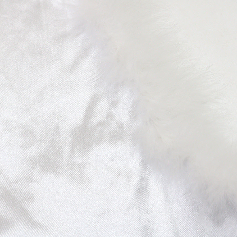 Women summer sexy backless feather lace dress 13