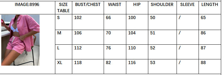 Women Summer Casual Short Sleeve Shirt and Denim Shorts Two Piece Set 11