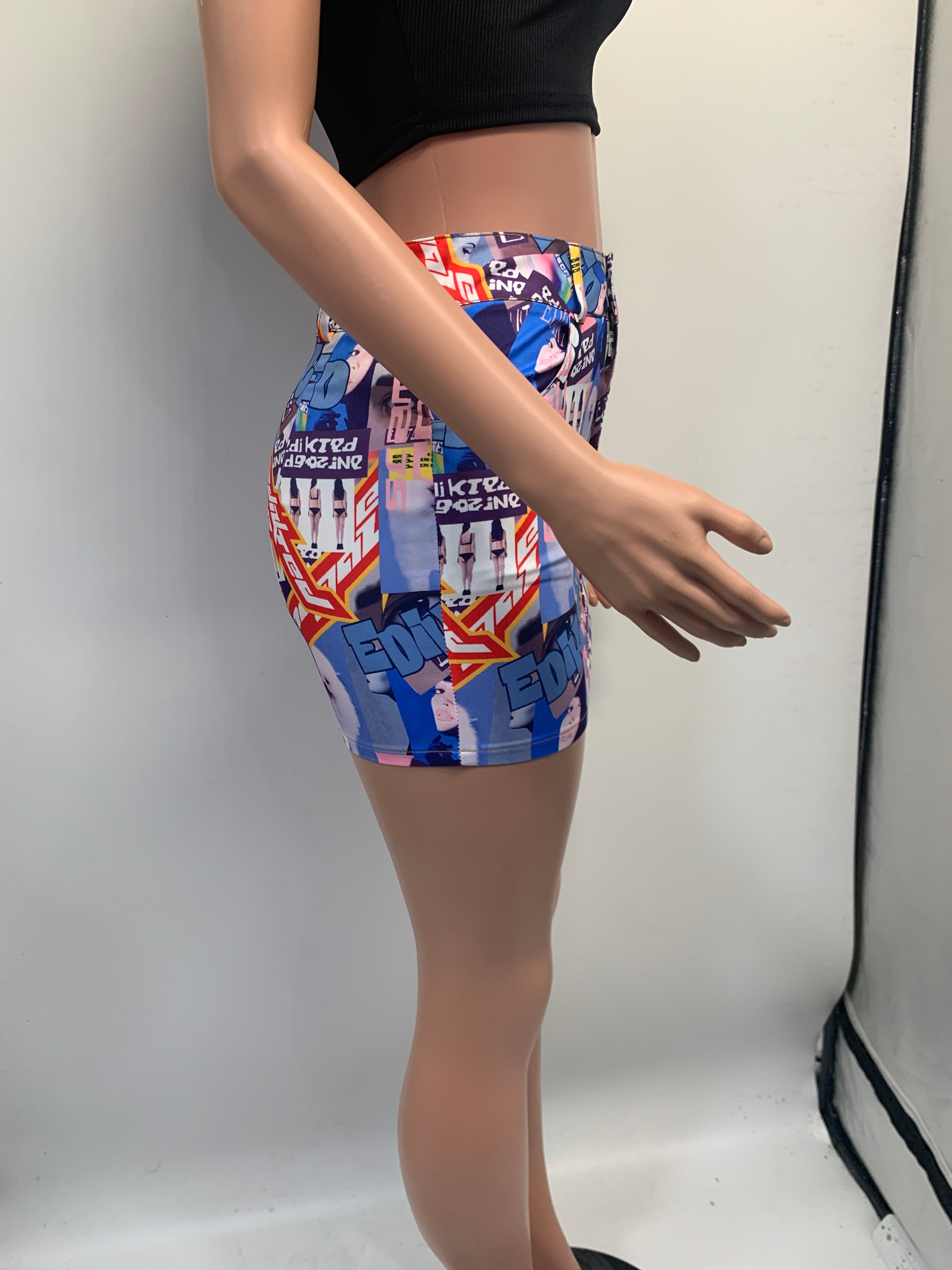 Summer street poster print stylist skirt 7