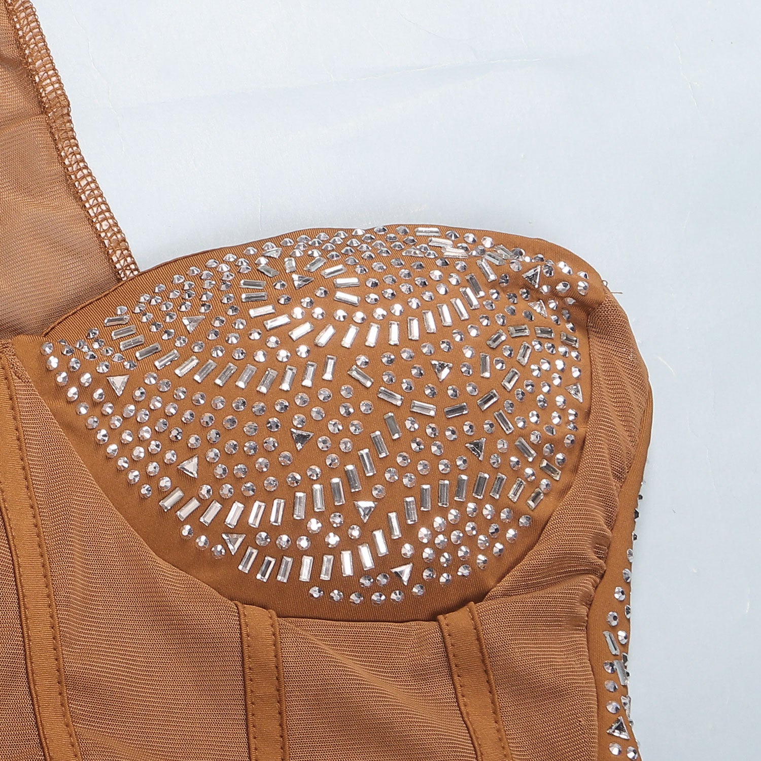 Sexy Slim Beaded Slash Shoulder Bodycon Dress 21