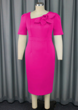 Women asymmetric collar Formal Party Dress 4