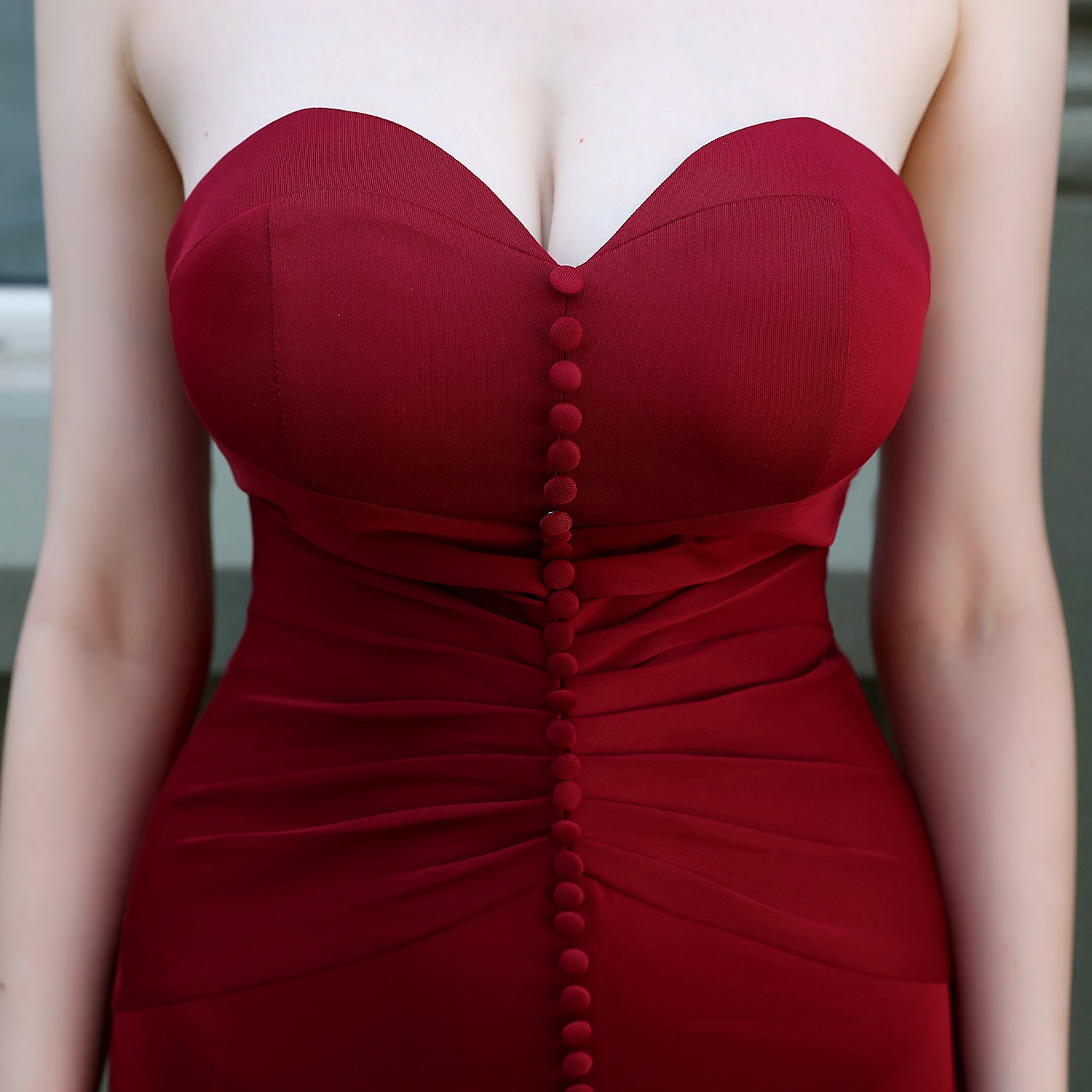 Summer front slit strapless mermaid evening dress 22