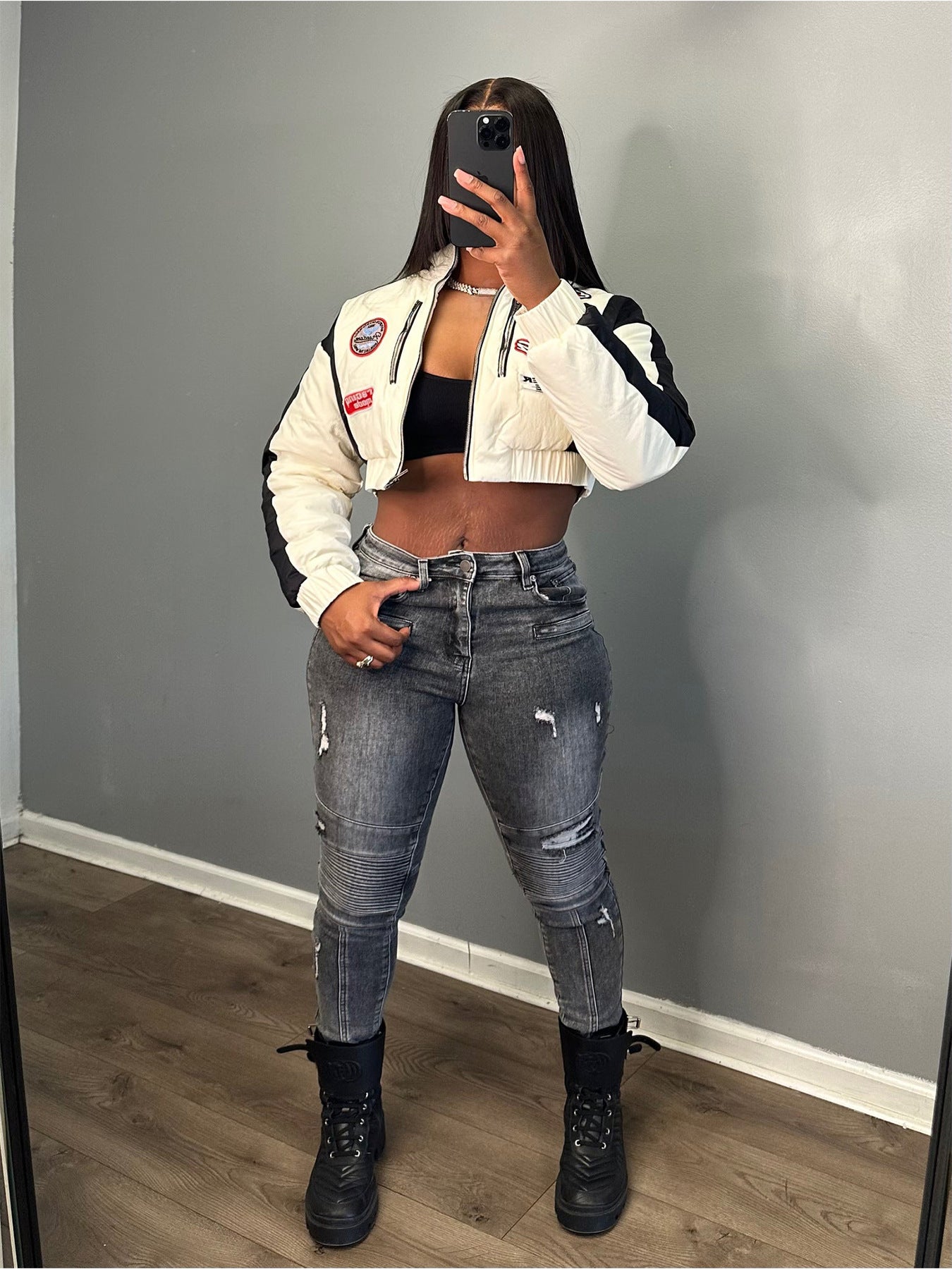 Women Stretch Ripped Denim Pants 4