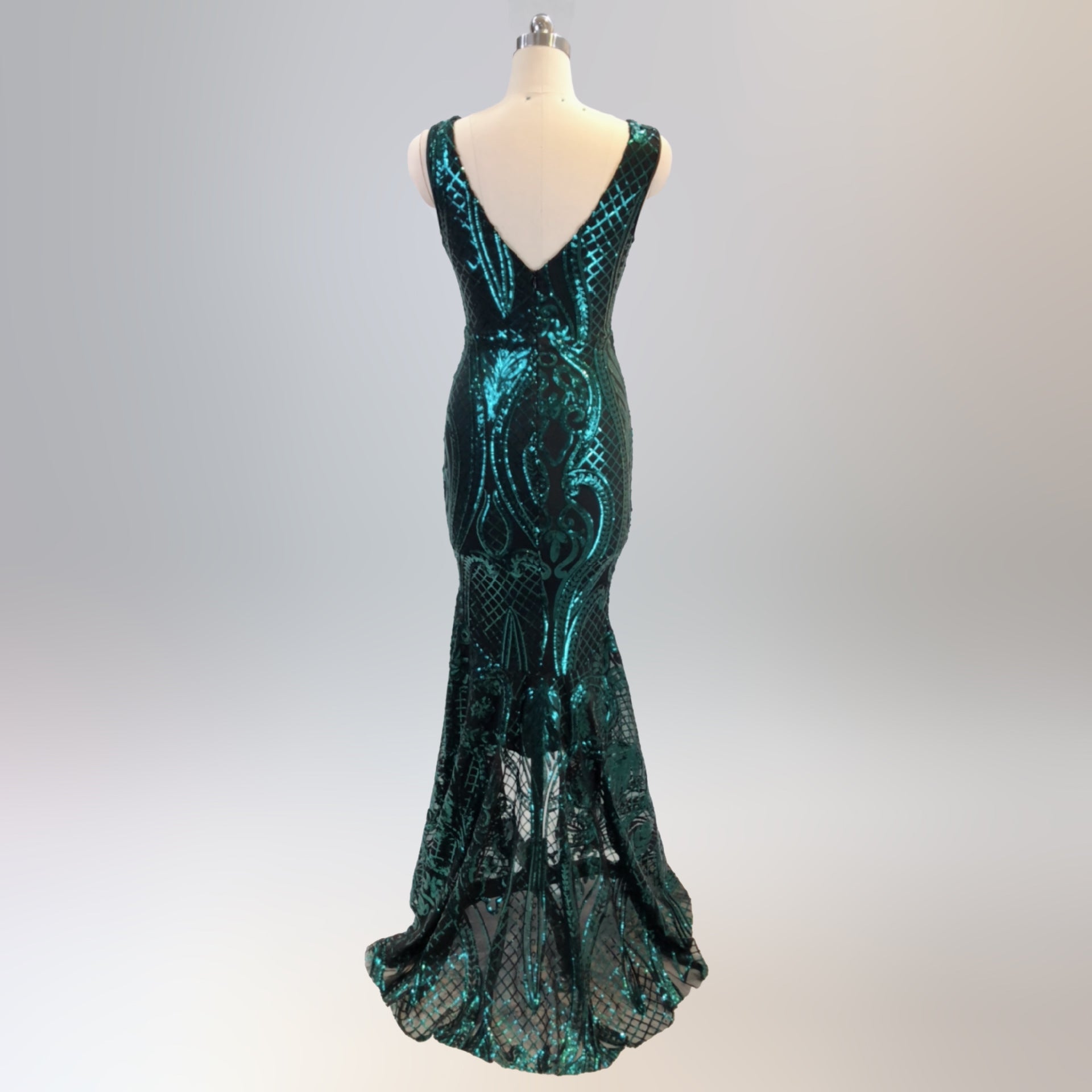 Evening dress female v-neck sexy sequins mermaid party dress dinner dress 14