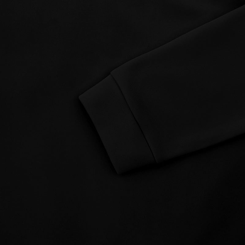 Spring And Winter Men's Casual Solid Color Long-Sleeved Zip Stand Collar T-Shirt Tops For Men 32