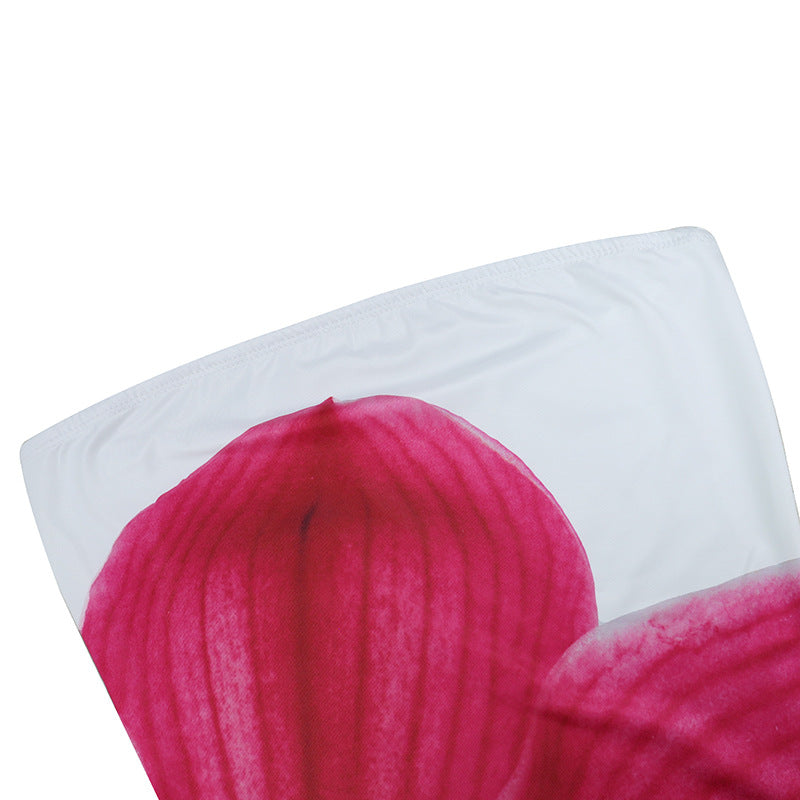 Women's Summer Strapless Floral Bodycon Short Dress 11