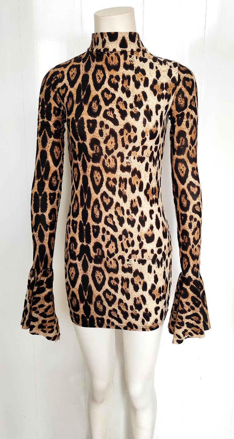 Women leopard sexy Bodycon Dress 9