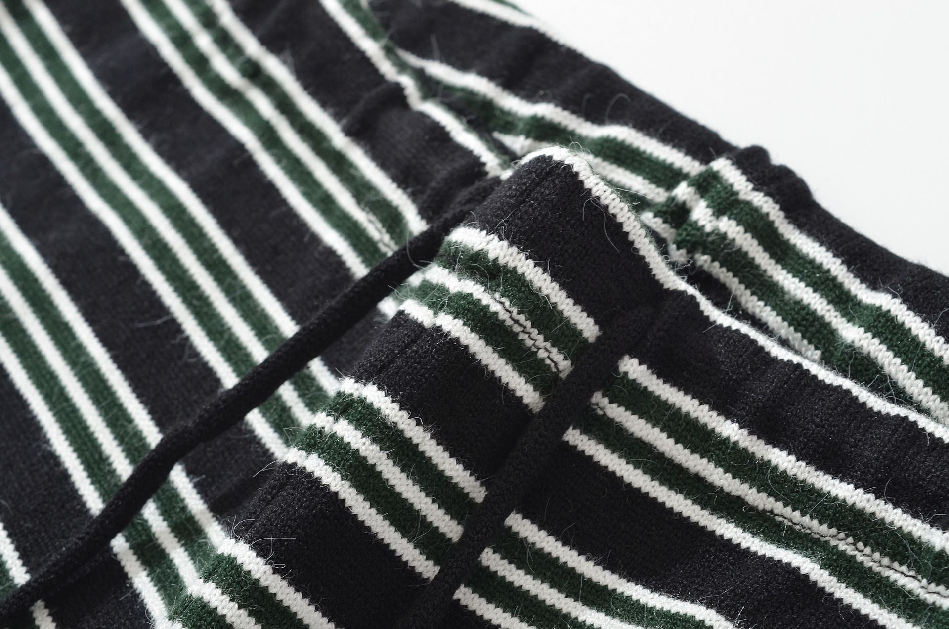 Women striped knitting button-down sweater and shorts two-piece set 14