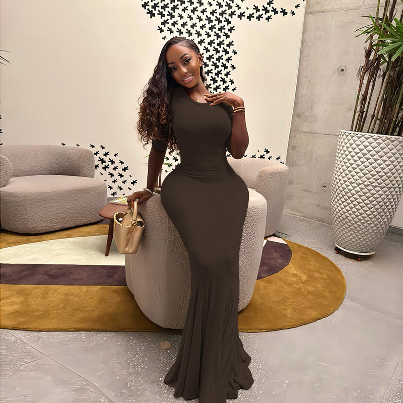 Autumn Winter Slim Waist Long Sleeve Bodycon Dress 4