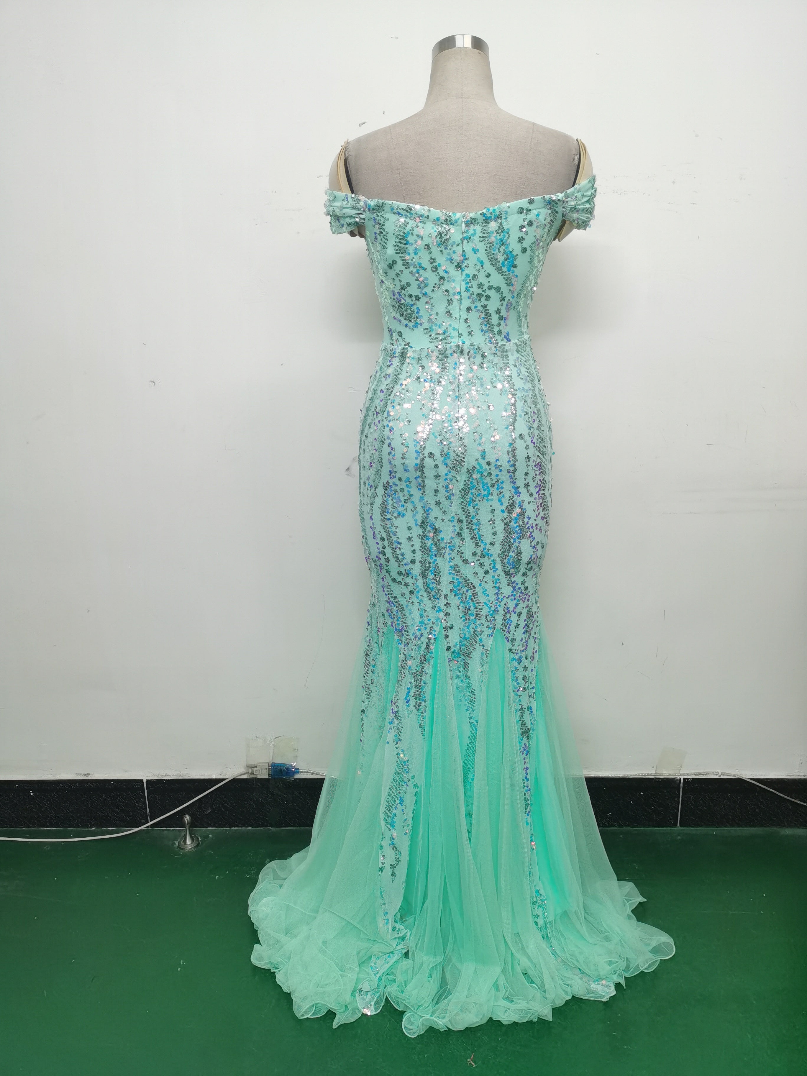 Women Evening Dress Beaded Mesh Beaded Evening Dress 33