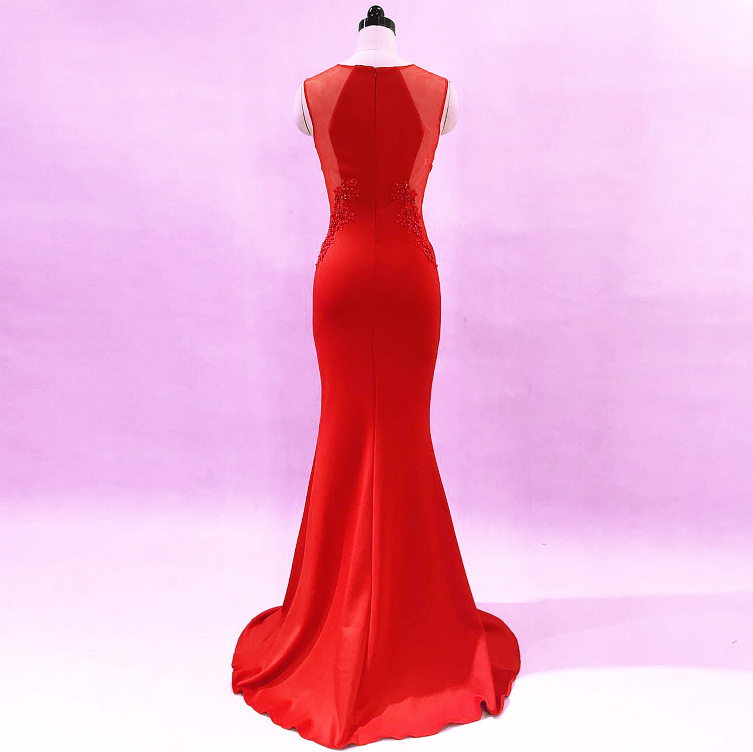 Women Formal Party Slim Elegant Sleeveless Mermaid Evening Dress 12