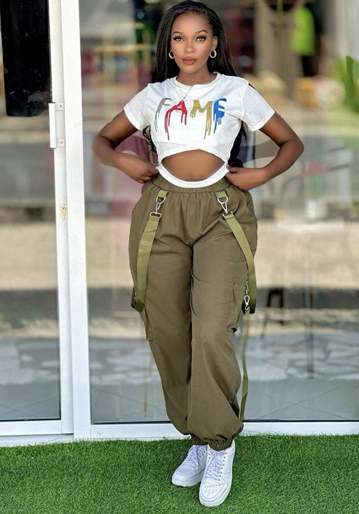 Plus Size African Women Top and trousers Two Piece Set