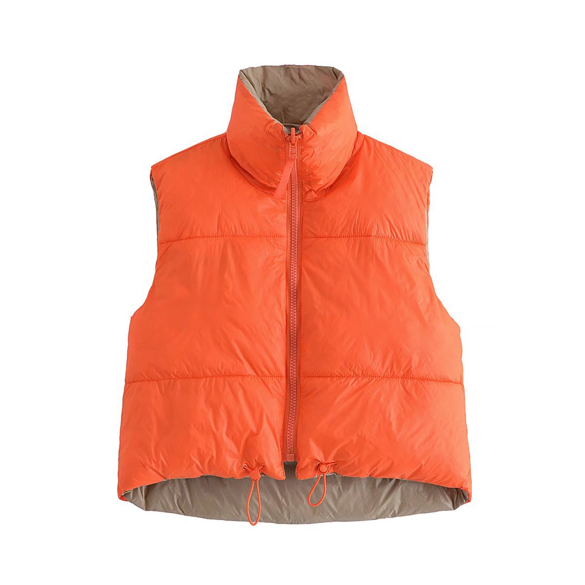 Women Reversible Stand Collar Vest 23