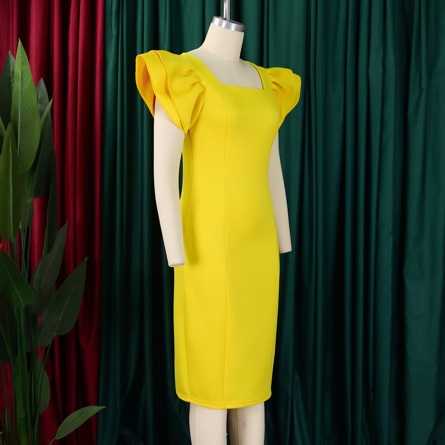 Women solid bodycon African dress 18