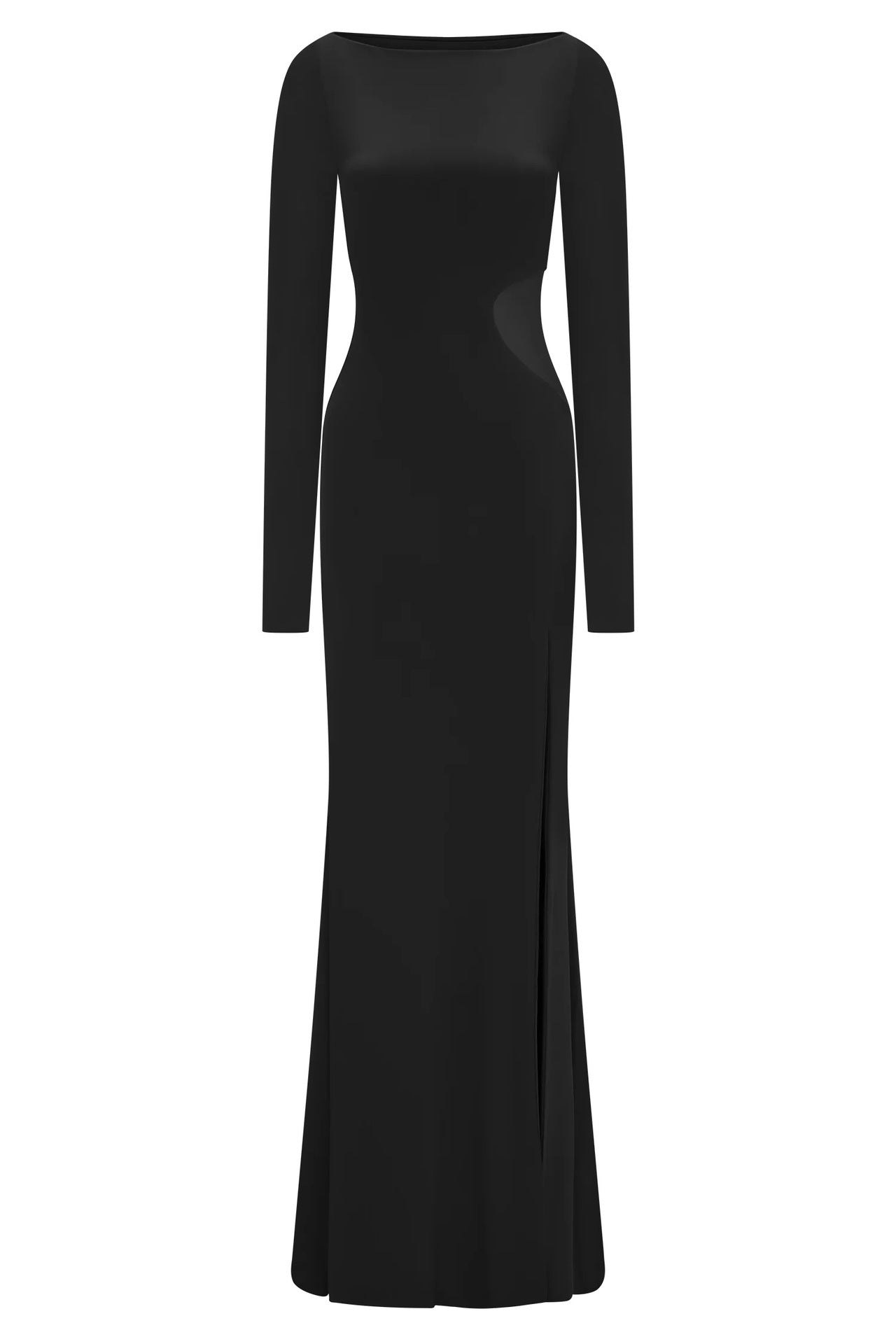 Women's Long Sleeve Cut-Out See Through Slit Long Dress 5