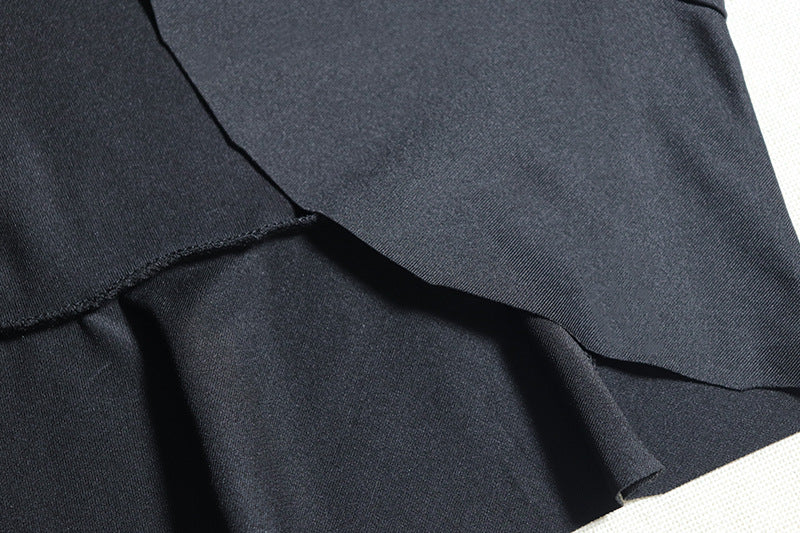 Women's Solid Color Sexy Sleeveless Strap Flower Irregular Trendy Dress 19