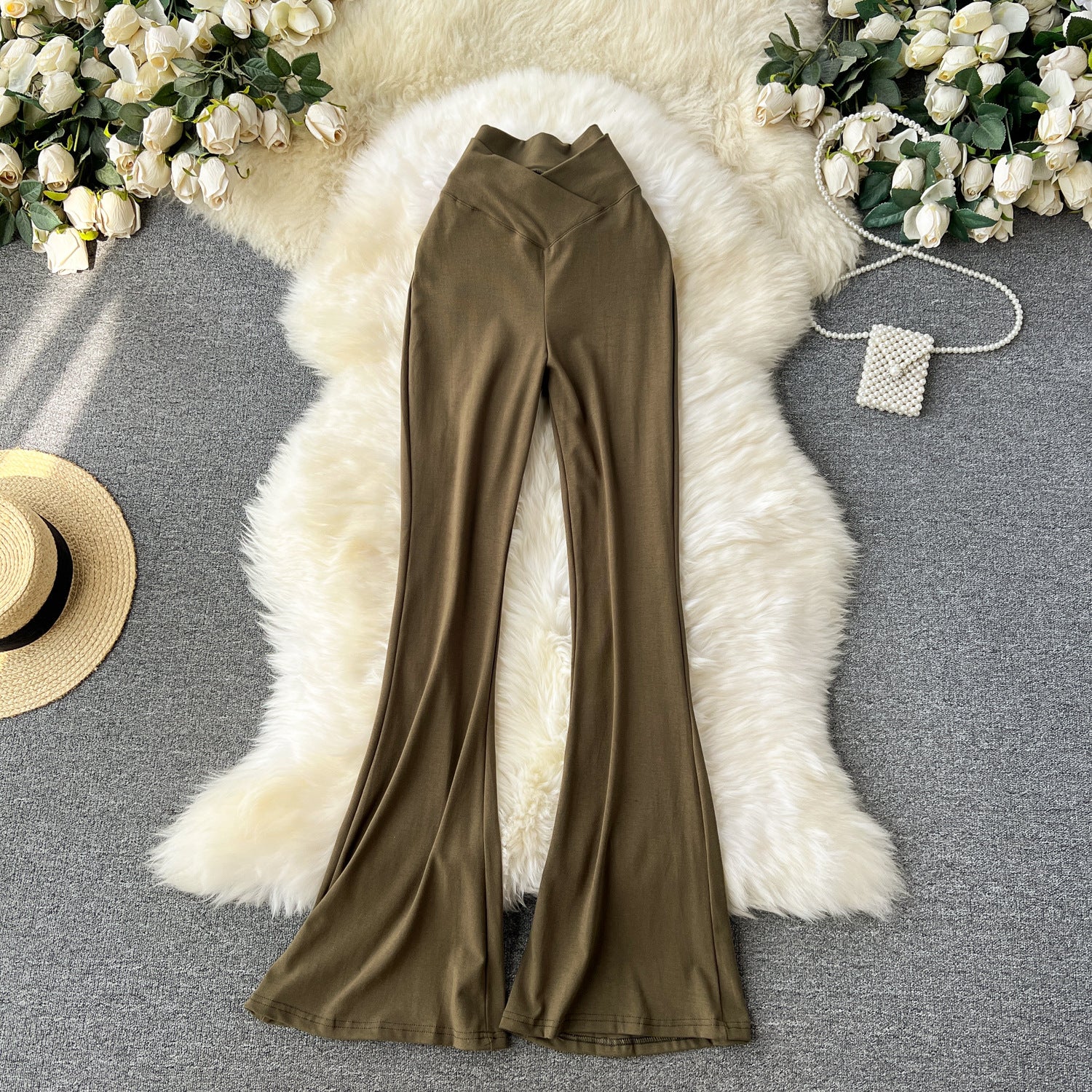 Casual Women's High-Waist Slim Fit Flare Leggings Sexy Tight-Fitting Yoga Pants 13