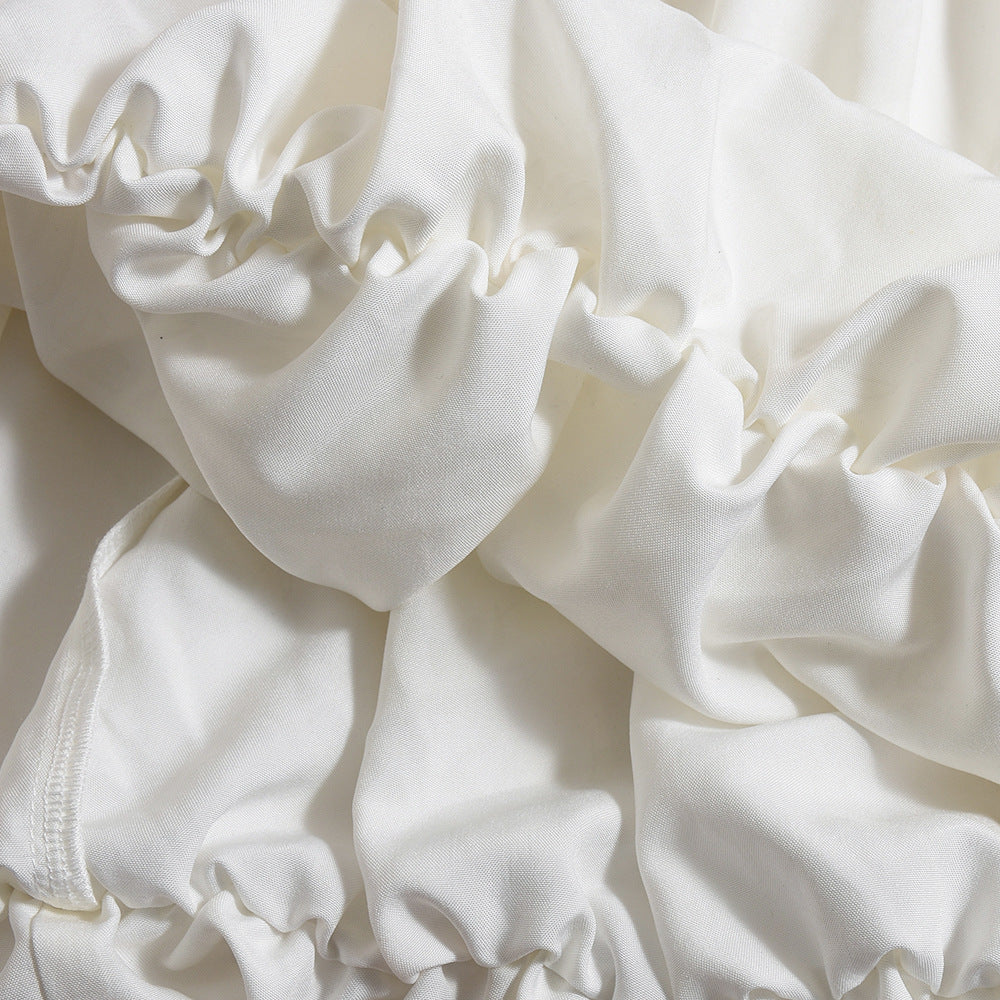 Women Fall Sexy Backless Lace-Up Contrast Patchwork Halter Neck Dress 10