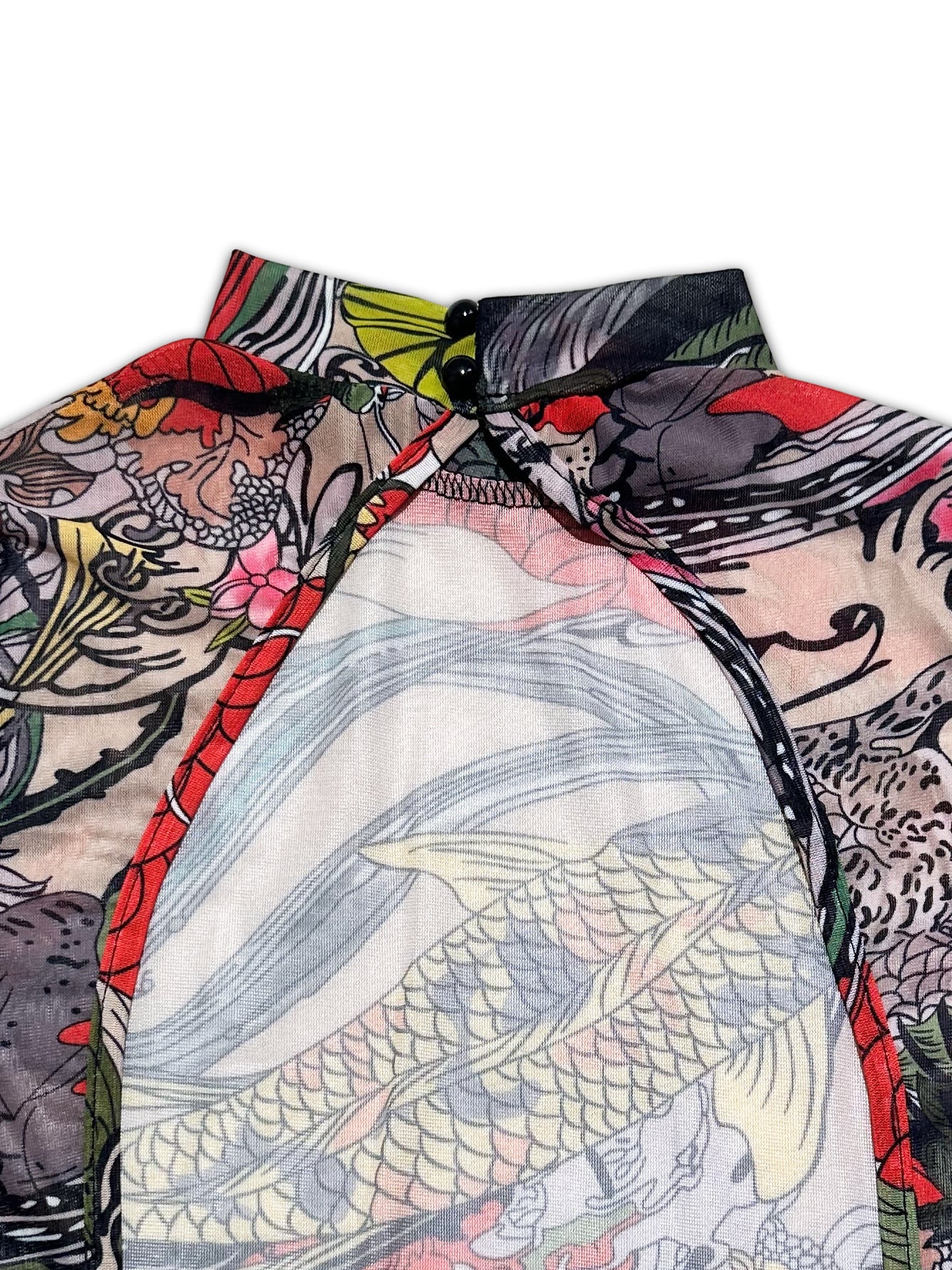 Women Sexy Backless Print See-Through Mesh Jumpsuit 19