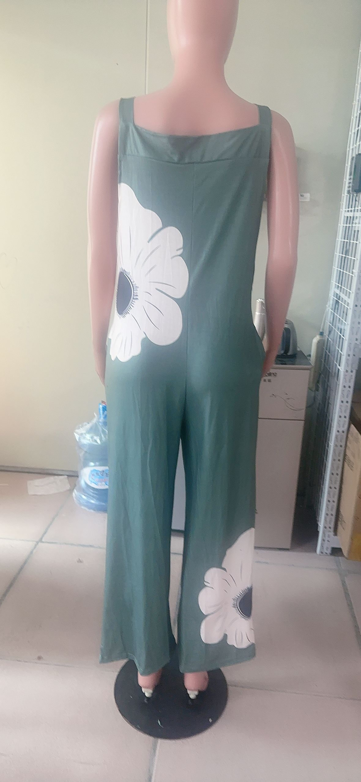 Women Summer Print Retro Sleeveless Jumpsuit 21