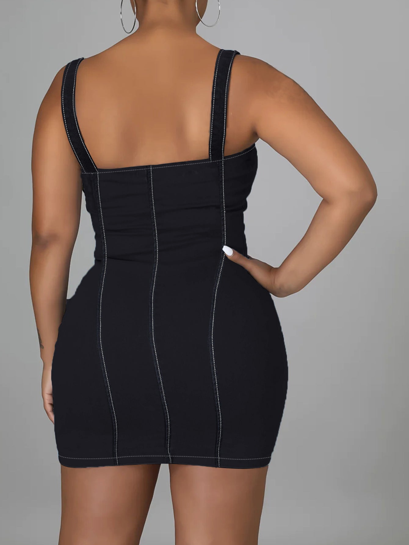 Women Denim Strap Dress 3