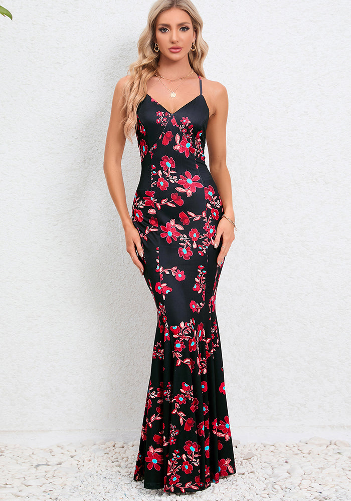 Sexy Slim-Fitting Straps Fishtail Long Dress Women's Clothing