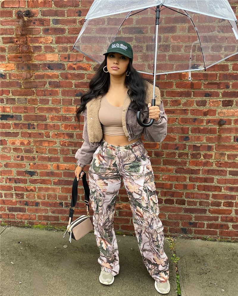 Women Summer Casual Loose Straight Leg High Waist Pocket Pant 6