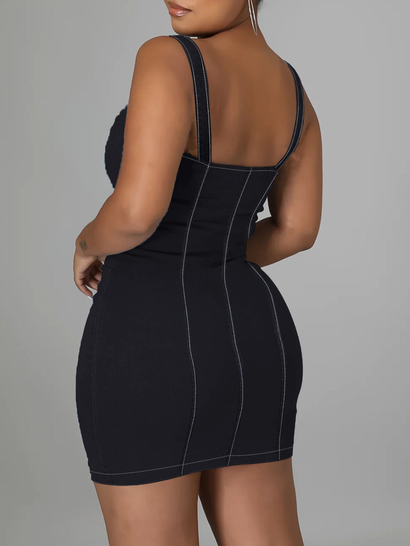 Women Denim Strap Dress 4