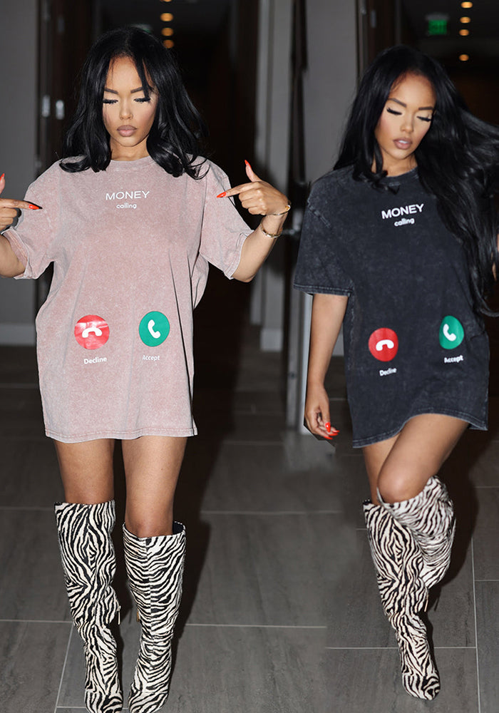 Fashion Short-Sleeve Summer Print Loose T-Shirt Dress