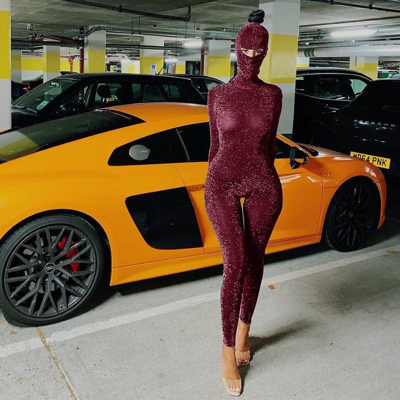 Women Summer Sexy Backless Hollow Long Sleeve Jumpsuit 5