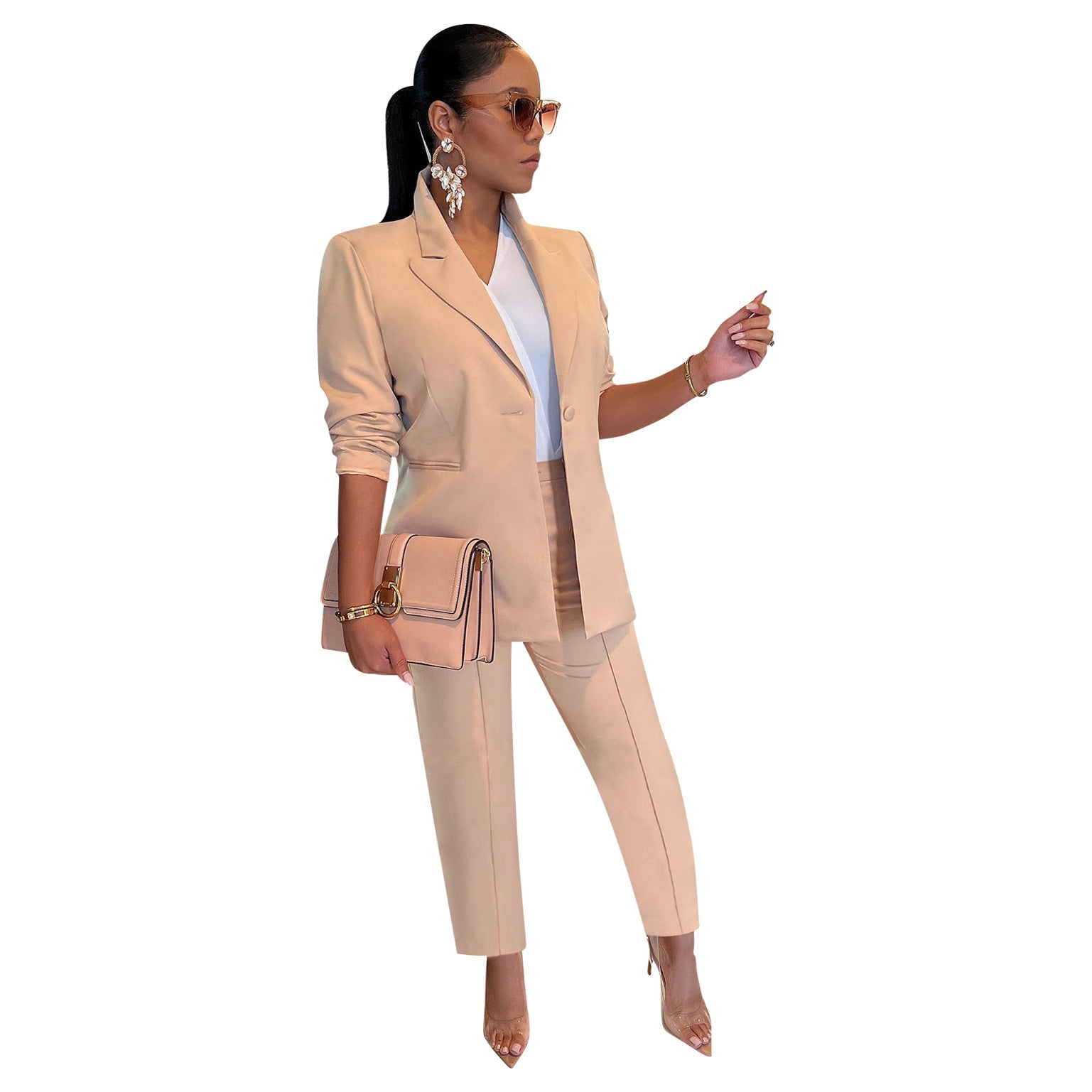 Women Blazer and Pants 2-piece Set 6