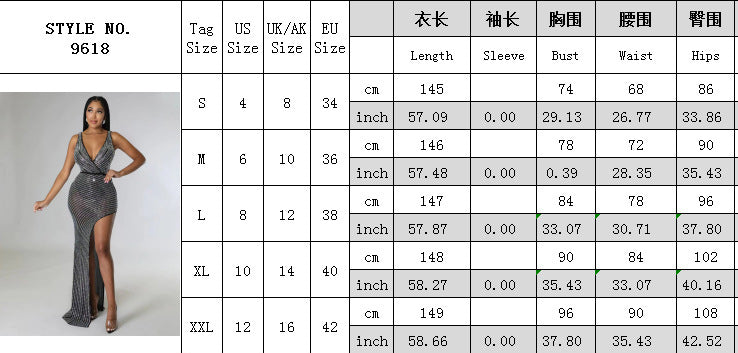 Women Summer Women Beaded Sexy V-neck Mesh See-Through Irregular dress 8