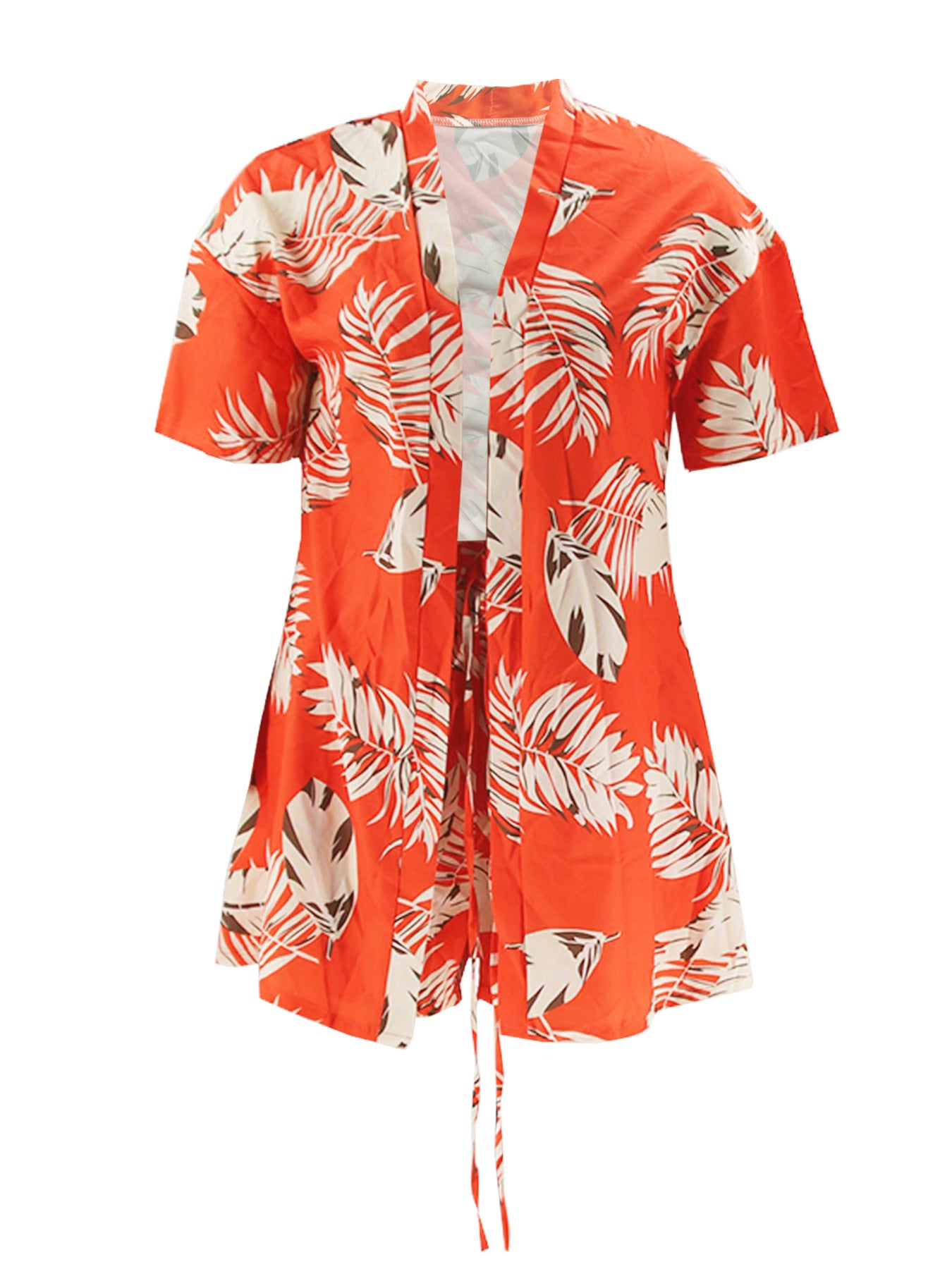 Women Spring Summer Printed Casual Holidays Top and Shorts Two Piece Set 8