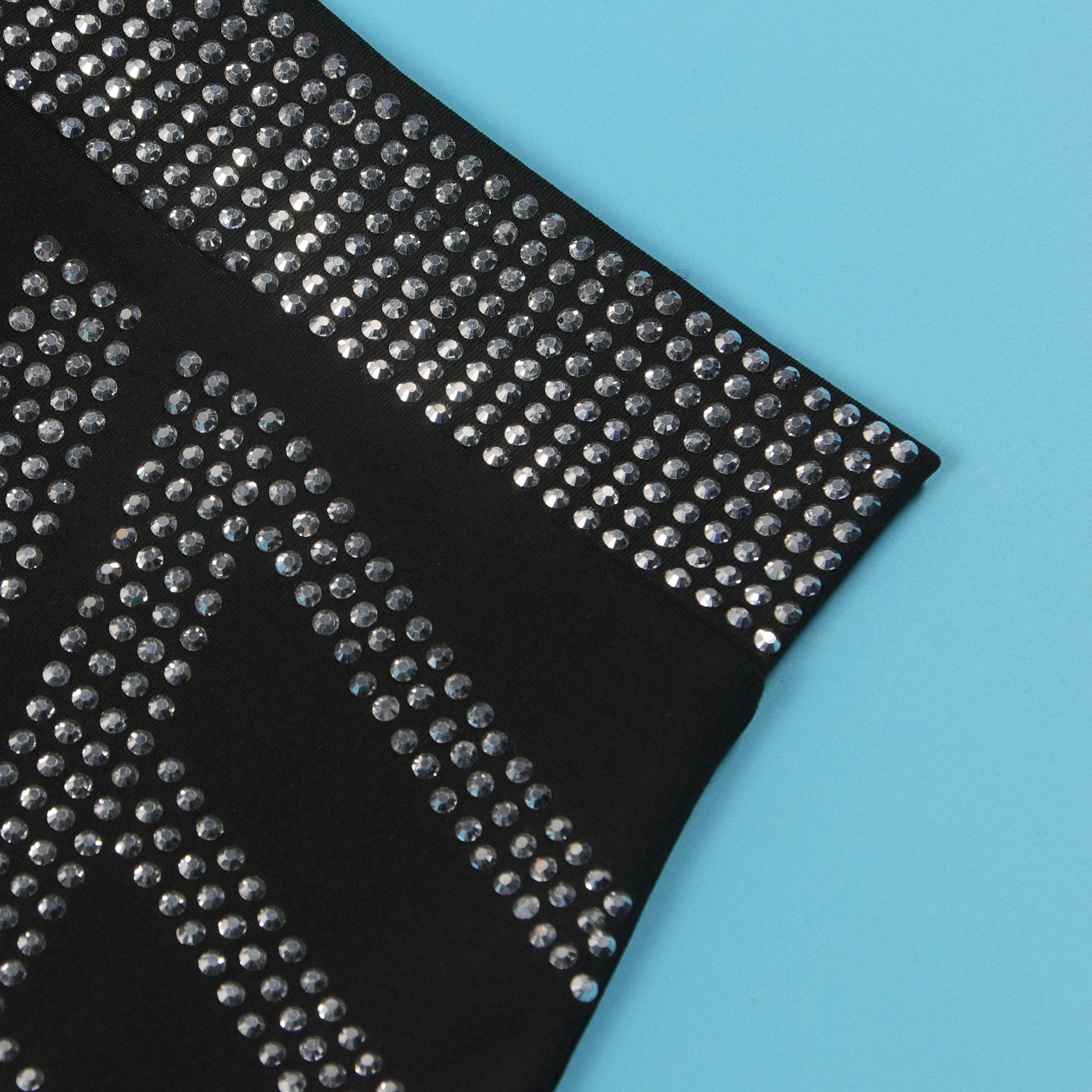 Beaded Elastic Strap Crop Top Bodycon Skirt Two Piece Set 21