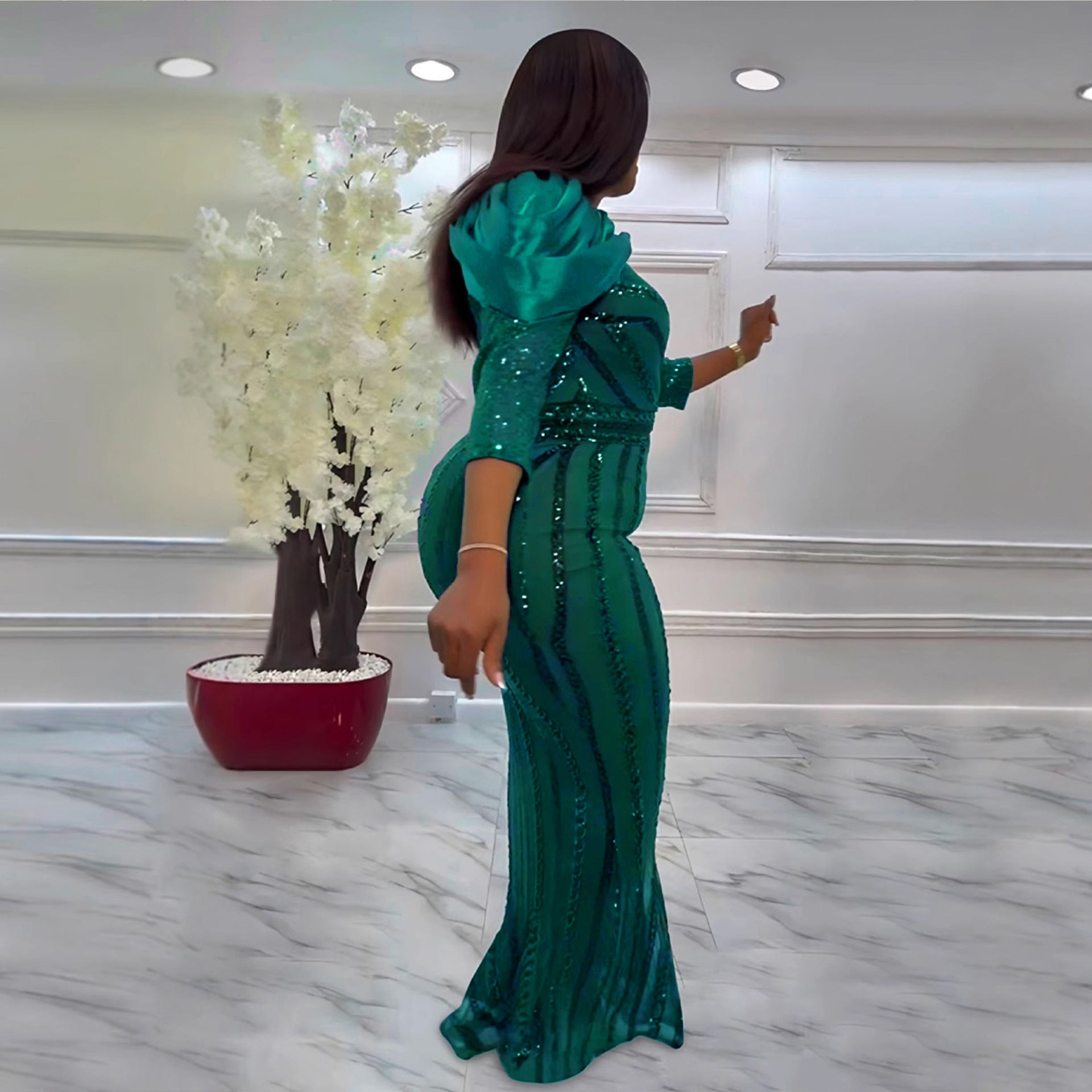 Women Sexy Sequin Bodycon Dress 3