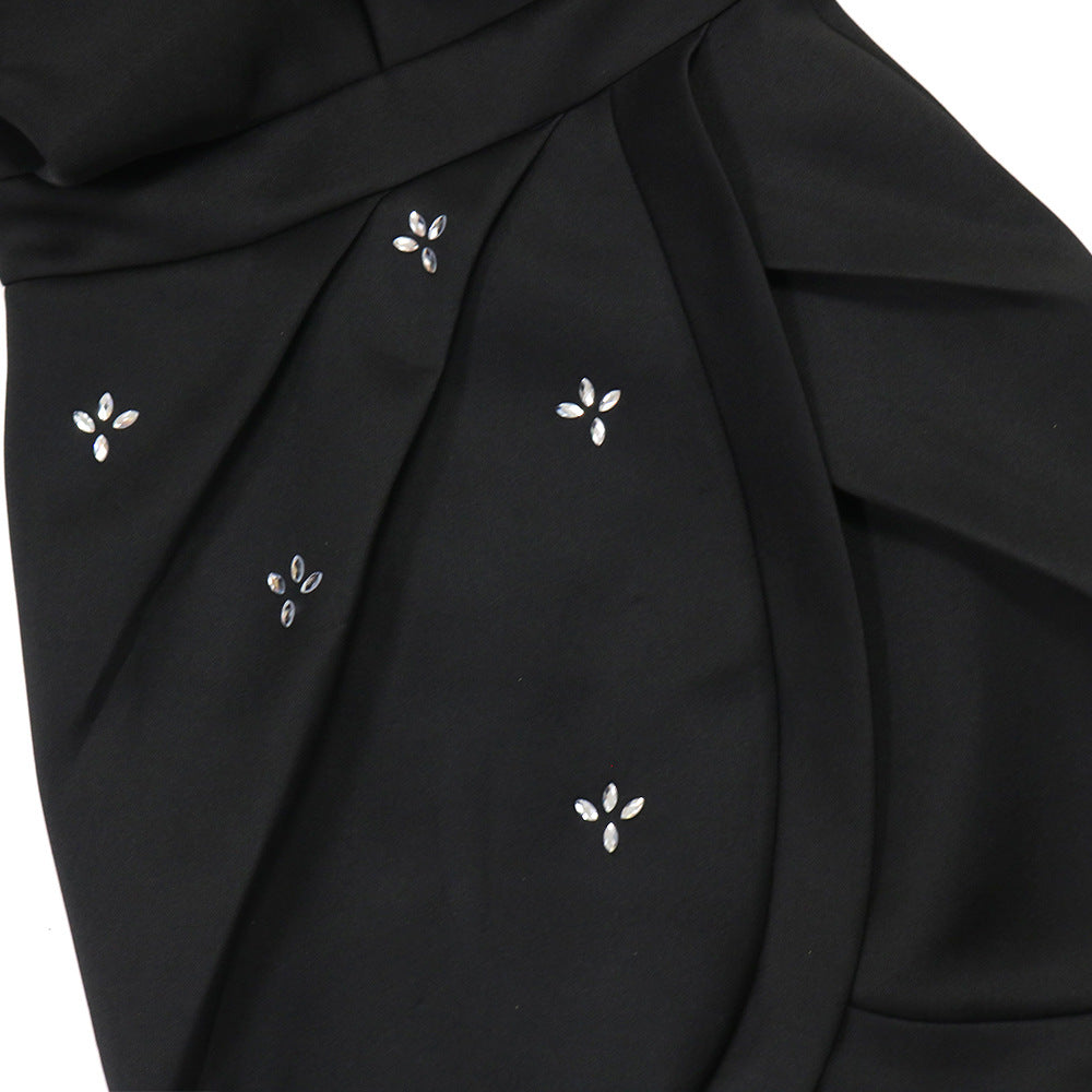 Women Sexy V Neck Beaded Party Bodycon Dress 9