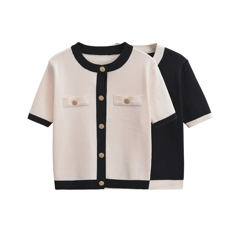 Women Spring and Autumn White Knitting Cardigan Sweater Top 9