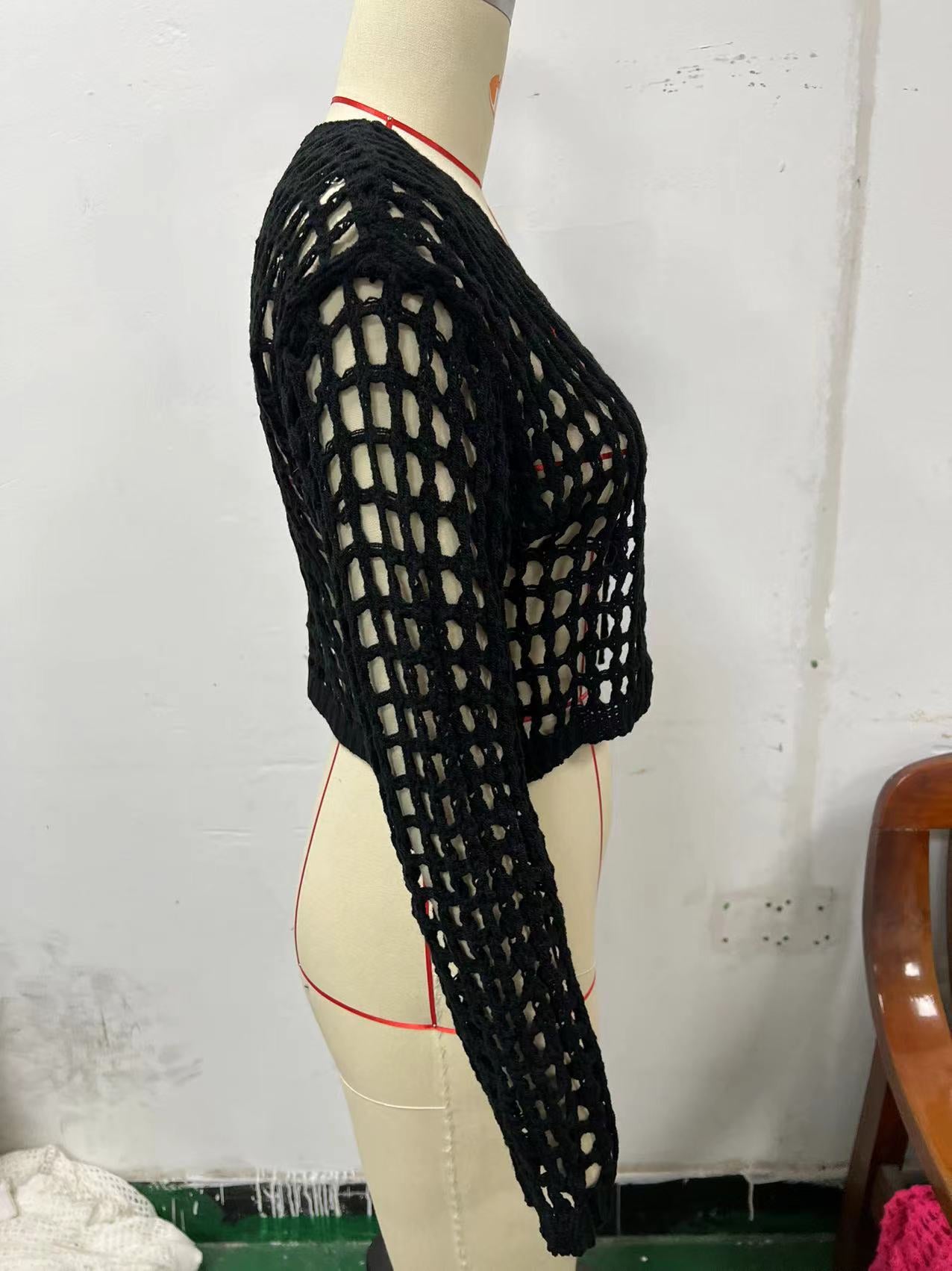 Hollow Fashion Sexy Knitting Women Cardigan 17