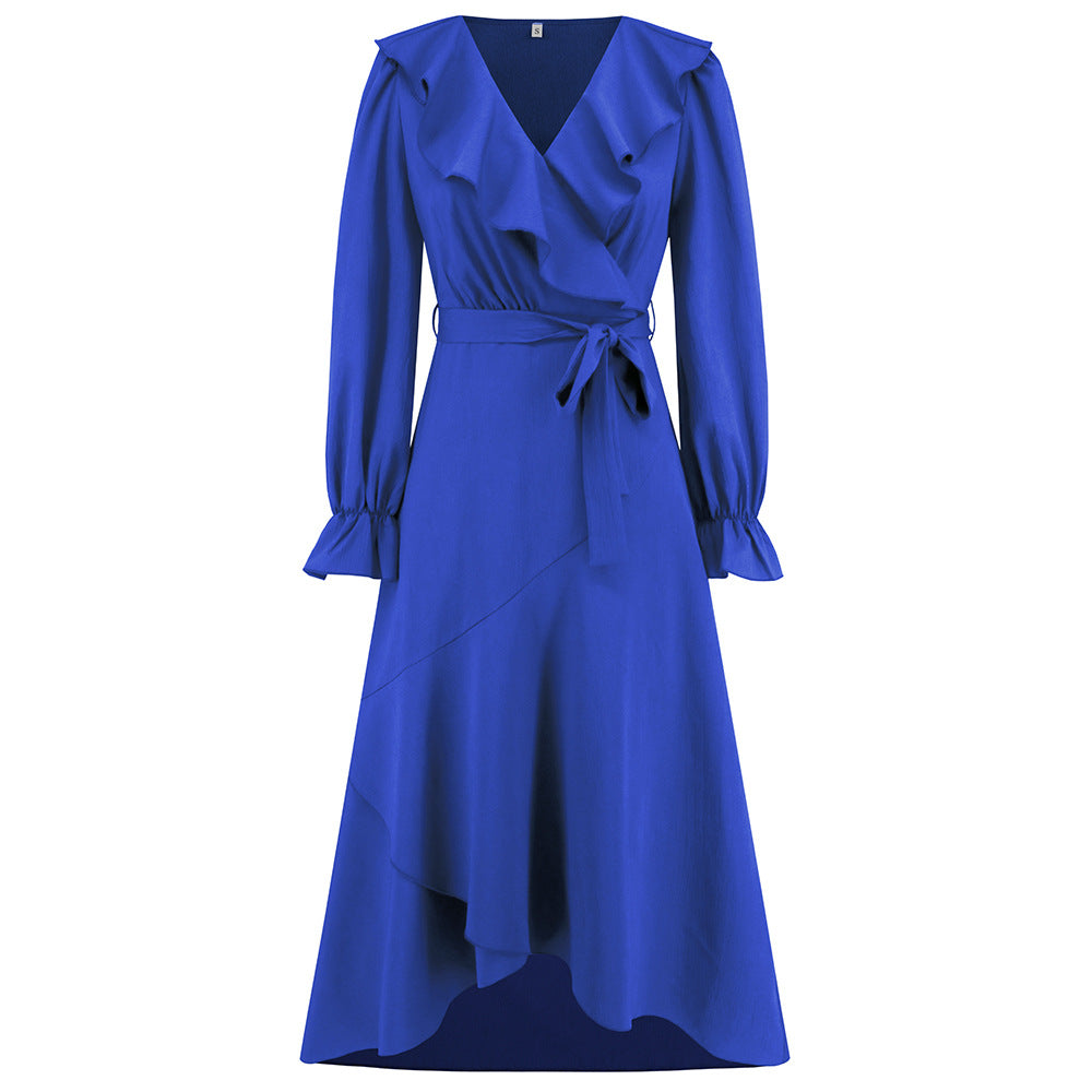 Women ruffled irregular dress 29